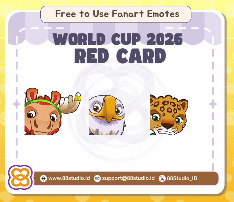 RED CARD Animated Emotes Fanart World Cup 2026 [Maple, Zayu & Clutch]