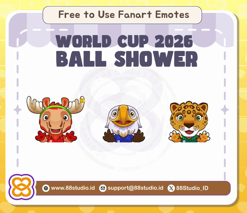 BALL SHOWER Animated Emotes Fanart World Cup 2026 [Maple, Zayu & Clutch]