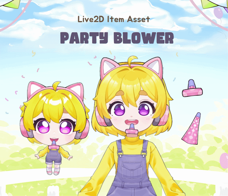 Party Blower Live2D Asset 88 Studio Birthday