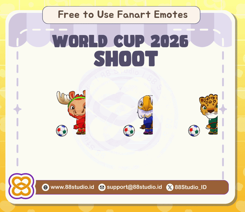SHOOT Animated Emotes Fanart World Cup 2026 [Maple, Zayu & Clutch]
